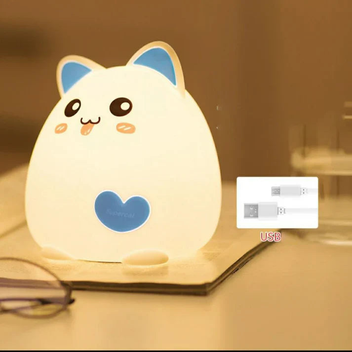 Touch sensor light, gentle glow, eye-safe, perfect for breastfeeding.